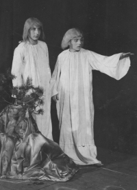 Jiří Ryba devoted himself to amateur theatre, pictured here in 1955 in the play Slavonic Sky