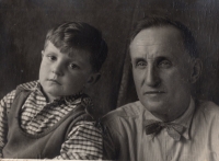 Witness with grandfather Josef Rapac in 1957