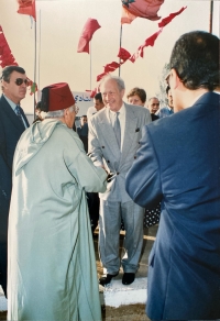 Meeting with Royal Advisor S.E. Mohammed Aouad in Salé. 1994