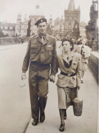 In Sokol costume at the 1948 Sokol meeting