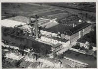 The Spinerei factory from the perspective on a postcard, Bamberg, 1943