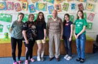 Petr Šustek with the pupils' team