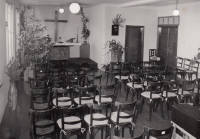 Prayer room in Holice, 2nd half of the 1970s.