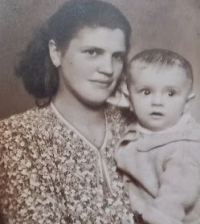 With son Václav, 1943-1944