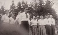 Singing and dancing choir, which Marie Matonohová attended