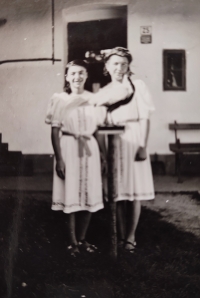 Marie with her sister Emilia