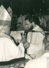 Petr Bubeníček at his ordination to the priesthood