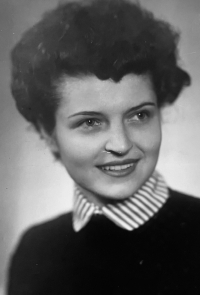 Anna Hasáková, graduation photograph, 1956