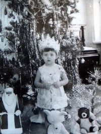 Olena Kostenko as a child, 1970s