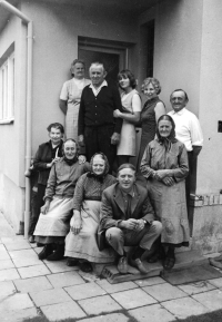 Father František Kubný on the right with his family and relatives from Germany