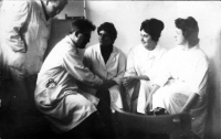 Nuri Sallaku second from left during studies in Prague / second half of the 1950s