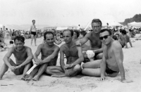 Nuri Sallaku second from right / Albania Durres / 1964