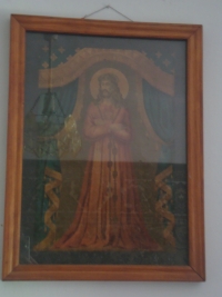 Painting on the wall of Halyna Kopač's apartment