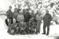 Winter camping trip with overnight stay in a tee-pee, Jaroslava Poláková pictured in the last row from the right