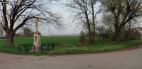 The cross in Všetuly (Holešov), which was cared for by the Sadil family during communism after the death of their son and for many years afterwards