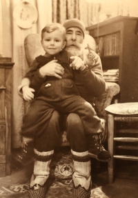 Michal Ambrož with great-uncle Jan Zrzavy, 1961