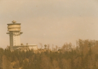 Radio station at the top of Velky Zvon (Plattenberg) near the Czechoslovak-Bavarian border, 1986