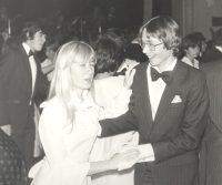 Miloš Müller in a dance lesson in 1980