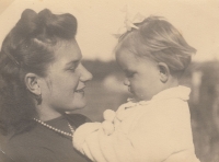 Jiří's grandmother and mother not long after the Second World War in Švihov, approximately 1946