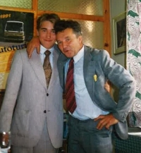 Zdeněk Weitosch with his son Štěpán Weitosch, 60th birthday celebration, 1993