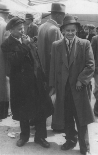 Miroslav Martínek and František Šefara, friends, circa 1945; this is how the boys dressed