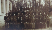 Gardening school in Malešice, Miroslav Pospíchal 2nd from the left middle row