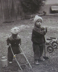 Son and daughter of Lydia and Miroslav Pospíchal, ca. 1969