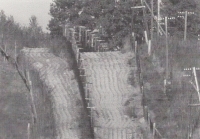 Boundary in the village of Železná, captured in 1989