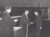 Graduation of Kamil Hloušek at the University of Chemical Technology in Prague, 1969