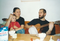 Alexander, Natália and daughter Patricia, Prague, 2002.