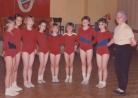 Marie Řídká with a dance ensemble, 1980s