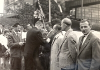 During the award ceremony (witness on the left), 1960s