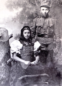 Mum Marie with her first husband, who died during World War I.