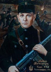 A recent portrait of Andrii Vasychuk ("Sokolyk"), the UPA soldier, killed in action in 1944 