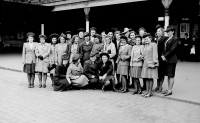 Odjezd po dovolence z Hlavního nádraží Plzeň zpět do Bamberku, 1943