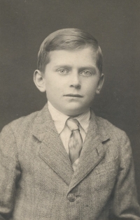 Witness's father Jan Rajlich Sr at 10 years old, 1930