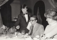 Vlastislav Musil as a waiter at the Krakonoš Hotel, 1971-1972