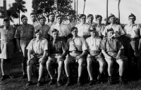 Volunteer armed forces of Czechoslovaks during World War II. Father of the witness bottom row first from left, Batanagar, India