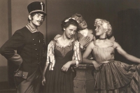 Alois Bílek as a soldier danced in the National Theatre in Jiříkovo vidění, Prague, 1956