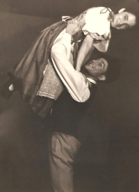 Alois Bílek during his activity in the Rakovan dance group, early sixties