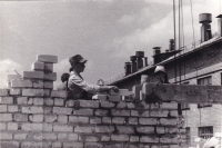 A youth volunteer construction team. Donetsk, 1985 