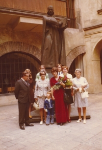 First graduation with family