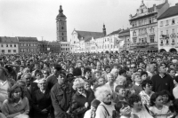 President Václav Havel visited České Budějovice, photo by Bohuslava Maříková, 29 May 1990