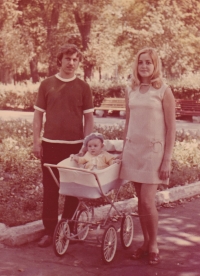 A walk with parents, early 1970s