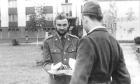 František Morávek během vojenské služby v Českých Budějovicích v roce 1967