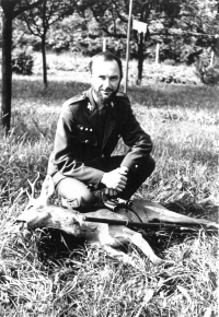 František Morávek with the first hunted roe deer in 1974