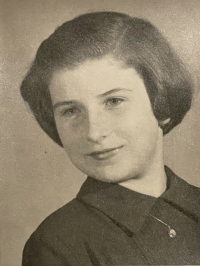 Zdenka in 1957, a twelve-year-old elementary school student