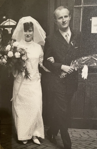 Zdenka with her husband Kamil Bystrický, wedding photo