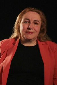 Olena Rudenko během natáčení, 2024