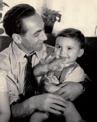 Dad with his brother Jirka, Prague 1953